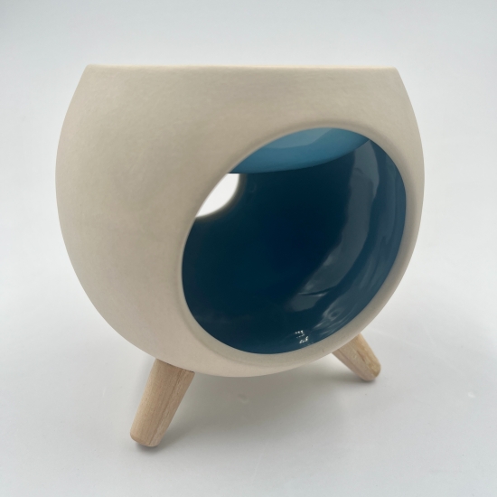 ROUND BLUE | Ceramic incense burner for interiors