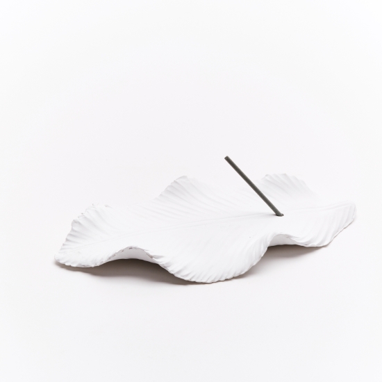 WHITE LEAF | Ceramic incense holder