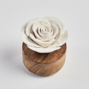 GARDÉNIA DU LAOS  WHITE | Porcelain and acacia wood fragrance diffuser for interiors