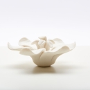 EPOK | Boîte décorative en bois d'acacia ornée d'une fleur de jasmin en porcelaine