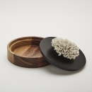 CHAN XL | Porcelain handcraft flower fixed on a wooden box