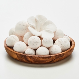 BALI | Porcelain and acacia wood perfume tray